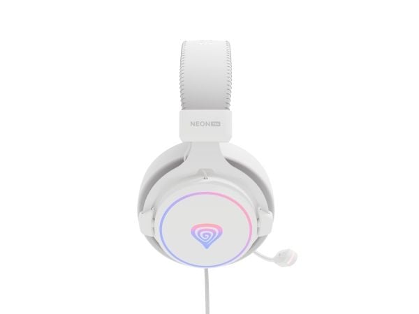 GENESIS Neon 764, Koblet med ledninger (ikke trådløs), Spilling, 20 - 20000 Hz, 425 g, Hodesett, Hvit
