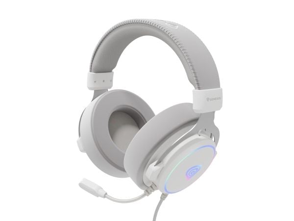 GENESIS Neon 764, Koblet med ledninger (ikke trådløs), Spilling, 20 - 20000 Hz, 425 g, Hodesett, Hvit