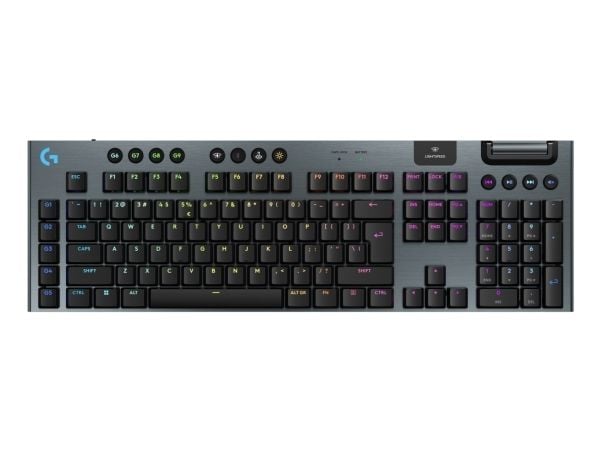 Logitech G G915 X - Tastatur - LIGHTSPEED - bakgrunnsbelyst - trådløs - 2.4 GHz, Bluetooth, USB - QWERTY - US International - tastsvitsj: GL Clicky...