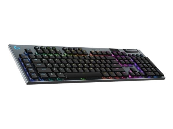 Logitech G G915 X - Tastatur - LIGHTSPEED - bakgrunnsbelyst - trådløs - 2.4 GHz, Bluetooth, USB - QWERTY - US International - tastsvitsj: GL Clicky...