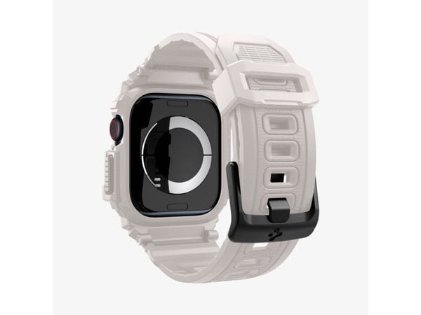 Spigen Rugged Armor Pro, Etui, Smartklokke, Beige, Apple, Apple Watch 10 (46mm), Termoplastisk polyuretan (TPU)