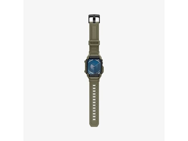 Spigen Rugged Armor Pro, Etui, Smartklokke, Khaki, Apple, Apple Watch 10 (46mm), Termoplastisk polyuretan (TPU)