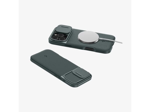 Spigen Optik Armor (MagFit), Etui, Apple, iPhone 16 Pro, 16 cm (6.3"), Grønn