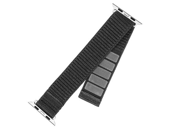 FIXED - Klokkestropp for smart armbåndsur - nylon - 160-210 mm - mørk grå - for Apple Watch (42 mm, 44 mm, 45 mm, 46 mm)