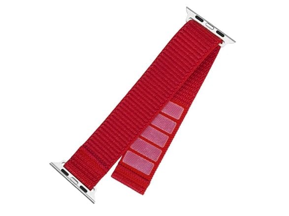 FIXED - Klokkestropp for smart armbåndsur - nylon, 49 mm - rød - for Apple Watch Hermès Series 9, SE 3, Series 10, Series 11, Series 9, Ultra 2, Ul...