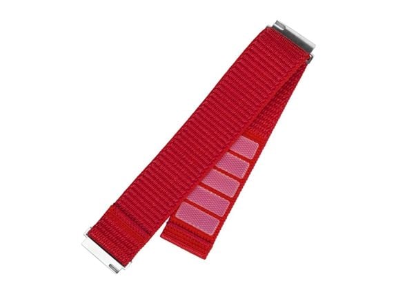 FIXED - Klokkestropp for smart armbåndsur - nylon, quick release, 20 mm - 160-210 mm - rød