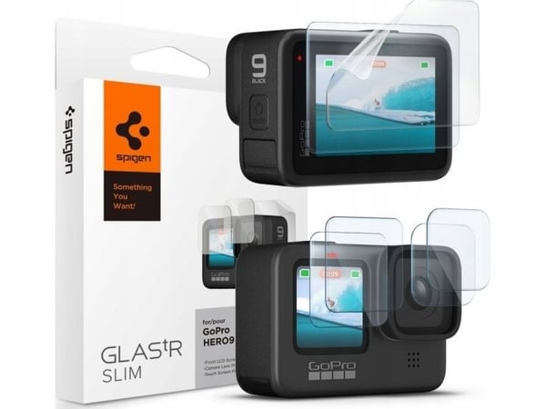 Spigen Glas.TR Slim + Film 2-setti - GoPro Hero 12 / 11 / 10 / 9 (2 y)