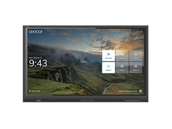 Avocor - 75" Diagonalklasse E Series LED-bakgrunnsbelyst LCD-skjerm - interaktiv - med pekeskjerm (multiberørings) - 4K UHD (2160p) 3840 x 2160 - d...
