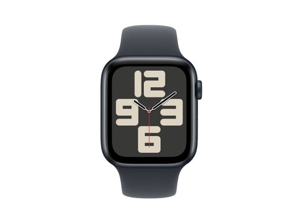 Apple Watch SE (GPS + Cellular) - 2. generasjon - 44 mm - midnattsaluminium - smartklokke med sportsbånd - fluorelastomer - midnatt - båndbredde: M...
