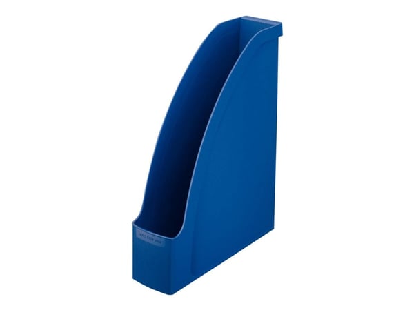 LEITZ arkivmappe Plus, DIN A4, polystyren, blå, kapasitet: 70 mm, med innfelt grep, høy front (2476-00-35)