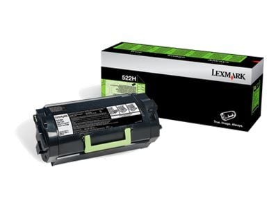 Lexmark 522H - Høy ytelse - svart - original - tonerpatron LCCP, LRP - for Lexmark MS810, MS811, MS812
