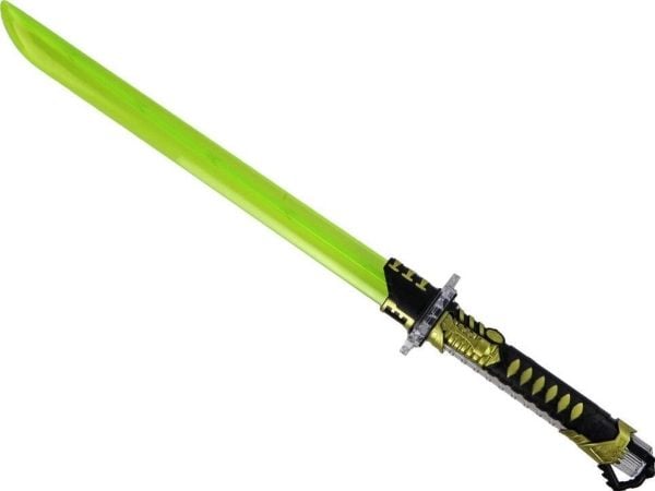 LeanToys valaiseva samurai miekka lapsille akku keltainen taisteluase