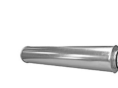 lyddæmper Ø160 L=600 - 25 mm isolering, nippel/nippel