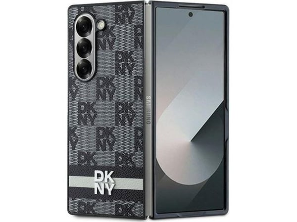 DKNY Fold6 F956 etui svart med rutete striper (DKHCZFD6PCPTSSKZ)