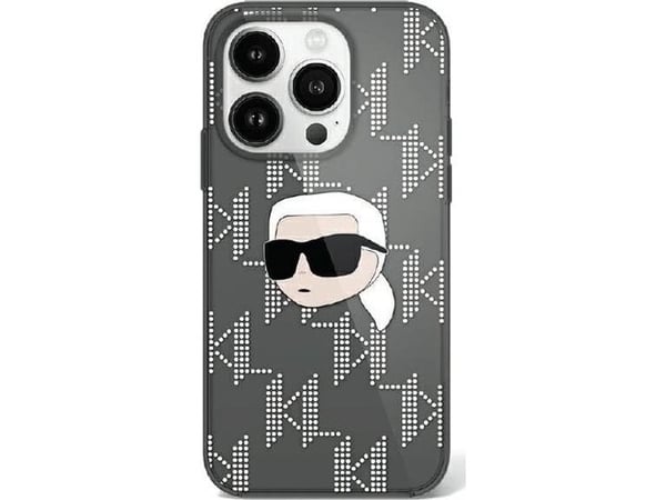 Karl Lagerfeld IML Karl Head Electroplated Apple iPhone 16-deksel i svart