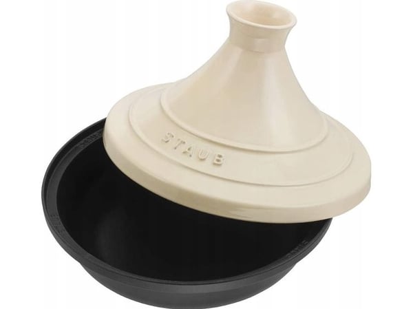 STAUB Staub Tajine 20 cm rund, gräddvit gjutjärn, Tajine-specialiteter