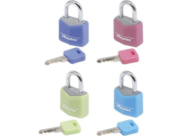 MASTER LOCK 9120EURQCOLNOP, Luggage key lock, Alle merker, Aluminium, Blå, Grønn, Rosa, Lilla, Stål, Ryggsekk, Duffelbag, Laptop bag, Koffert, Spor...