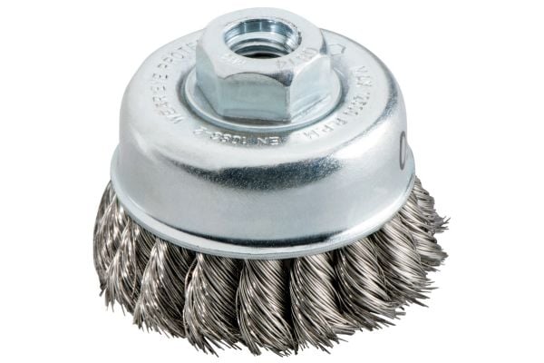 Metabo 623796700, Kuppiharja, 6,5 cm, Mikä tahansa tuotemerkki, Hopea, M14, 0,35 mm