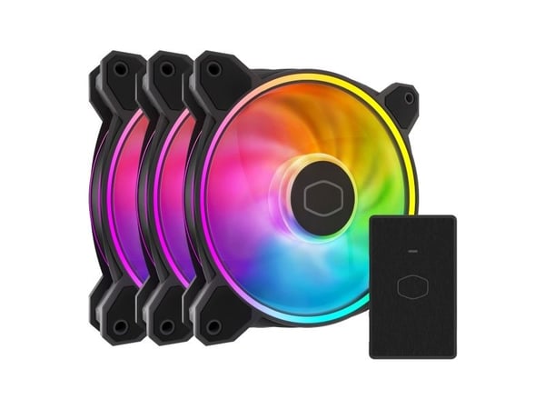 Cooler Master MasterFan MF120 HALO² - Boksviftesett - 120 mm - svart (en pakke 3)