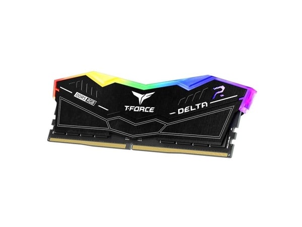 T-Force DELTA RGB - DDR5 - sett - 32 GB: 2 x 16 GB - DIMM 288-pin - 3200 MHz / PC5-51200 - CL32 - 1.35 V - ikke-bufret - on-die ECC - svart