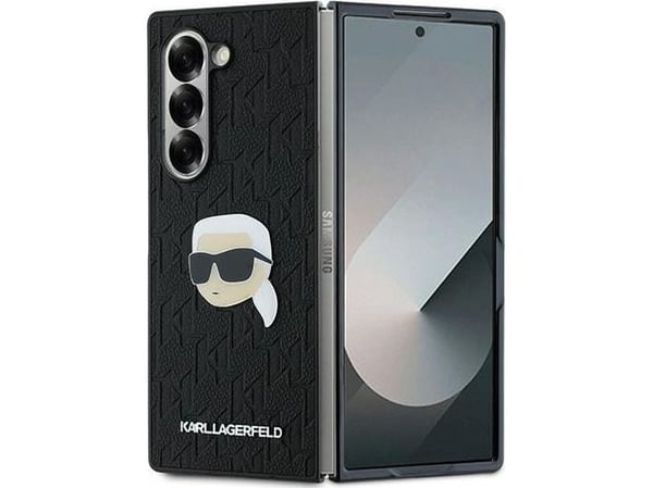 Karl Lagerfeld-skal till Samsung Galaxy Z Fold6 KF002202 svart Saffiano Monogram Head Pin