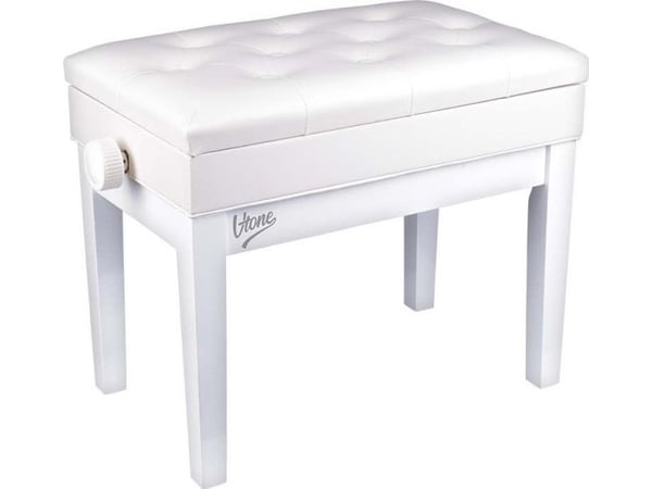 V-TONE pianokrakk 2 WH med oppbevaring HVIT