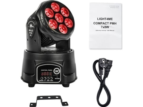 LIGHT4ME kattovalaisin LIGHT4ME COMPACT PMH 7x8W liikkuvan pään LED-valaisin LIGHT4ME COMPACT PMH 7x8W liikkuvan pään LED-valaisin