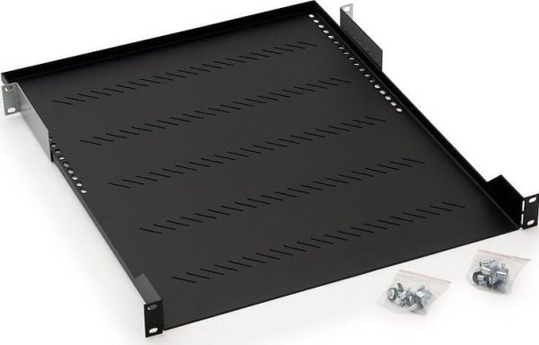 Triton 19“ Low profile shelf 1U 650mm 40.0kg, Musta, 40 kg, 1U, 650 mm