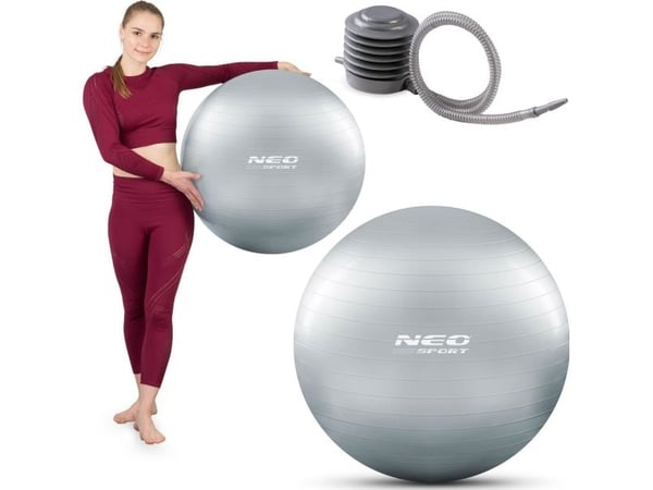 Neo-Sport grå treningsstang 65 cm NS-951 sølv