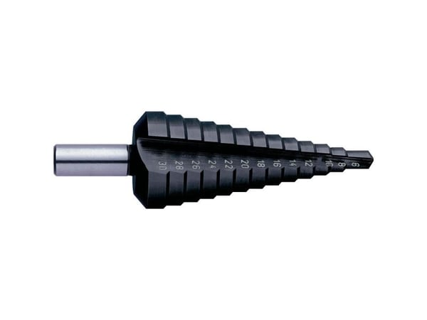 Exact 50061, Drill, Trinn Borekrone, Høyrehåndsrotasjon, 80 mm, 6 mm, Titanium-Coated High-Speed Steel (HSS-TiN)
