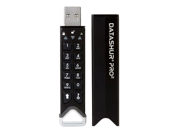 iStorage datAshur Pro2 - USB-flashstasjon - kryptert - 16 GB - USB 3.2 Gen 1 - FIPS 140-2 Level 3