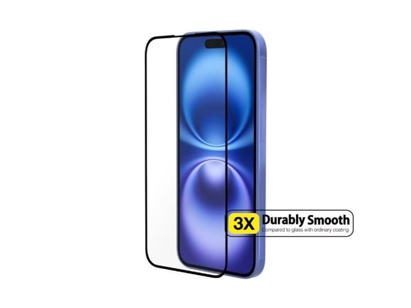 Just Mobile Xkin skjermbeskytter i glass for iPhone 16