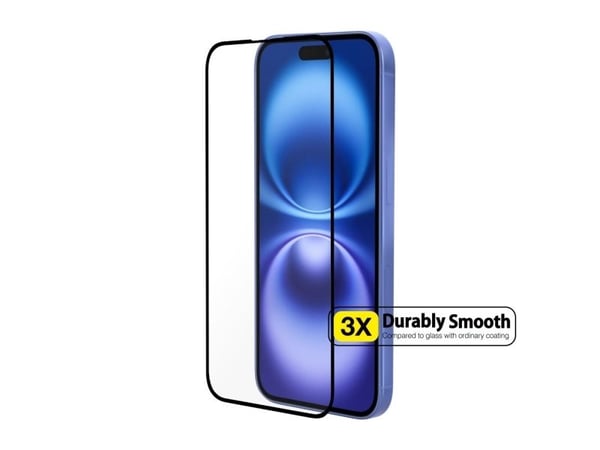 Just Mobile Xkin skjermbeskytter i glass til iPhone 16 Plus
