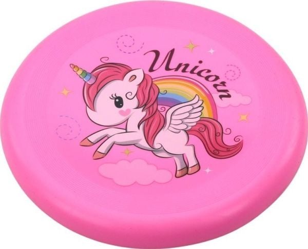LeanToys flygande disk frisbee enhörning rosa 20 cm