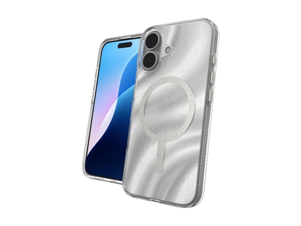 ZAGG Milan Snap - Baksidedeksel for mobiltelefon - MagSafe-samsvar - grafen - snurr glitter - for Apple iPhone 16