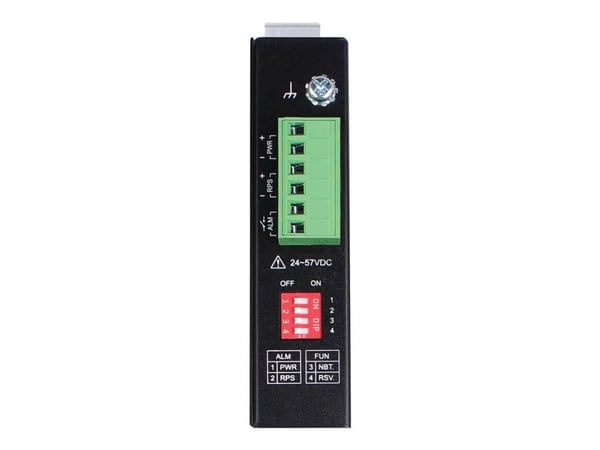Eaton Tripp Lite Series Industrial Gigabit Ethernet PoE injector, 60W PoE++, 802.3bt, Midspan, -40C to +75C, IP30 housing, Dual 24~57VDC , DIN rail...