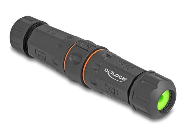 Delock - Nettverkkopler - RJ-45 (hunn) til RJ-45 (hunn) - STP - CAT 6a - IP68 - M20 thread, utendørs - svart