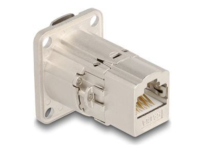 Delock - Nettverkkopler - RJ-45 (hunn) D-Type til RJ-45 (hunn) - STP - CAT 6a - sølv