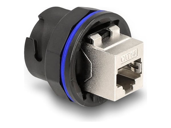 Delock - Nettverkkopler - RJ-45 (hunn) til RJ-45 (hunn) - STP - CAT 6a - svart
