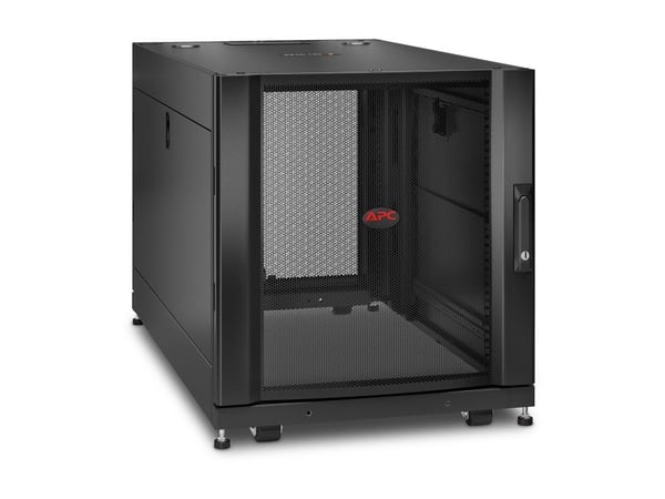 APC NetShelter SX, Itseseisova teline, 12U, 272 kg, Näppäinlukko, 59 kg, Musta