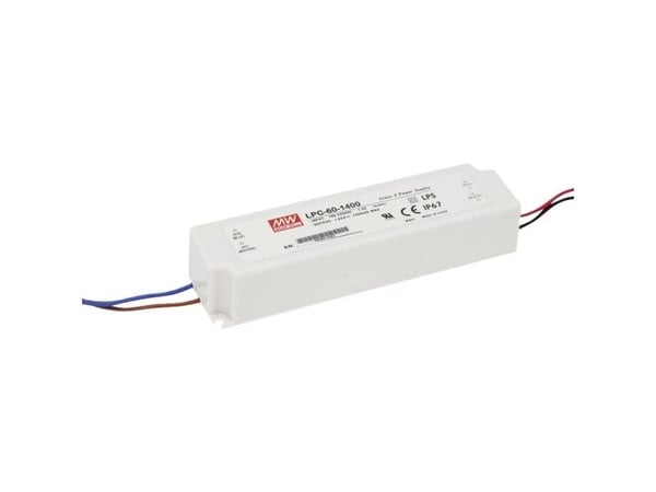 MEAN WELL LPC-60-1050, Lighting, Innendørs, 110 - 230 V, 60 W, 48 V, AC-to-DC