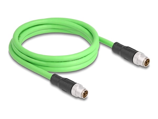 DeLOCK 80437, 2 m, SF/UTP (S-FTP), M12, M12, M12
