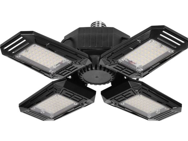 Orno SYRIUSZ LED verksteds-/arbeidslampe 4-fløyet, E27, 72W, 4000K, 6480lm