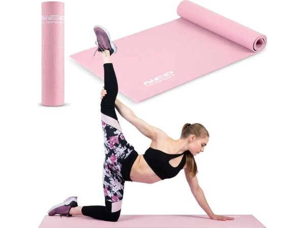 Neo-Sport harjoitusmatto NS-921 173 cm x 61 cm x 0,6 cm vaaleanpunainen