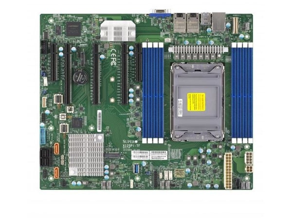 SUPERMICRO X12SPi-TF - Hovedkort - ATX - LGA4189-sokkel - C621A Chipset - USB 3.2 Gen 1 - 2 x 10 Gigabit LAN - innbygd grafikk - for SCLA25TQC R609...