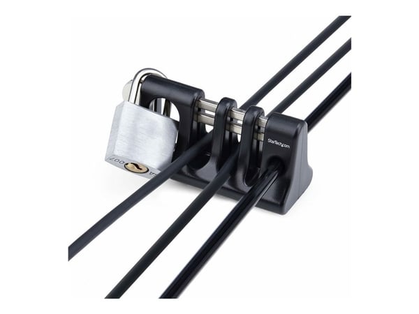 Startech Peripheral Cable Anchor Lock, Keyboard/Mouse Cable Trap - Sikkerhetskabelanker - skrivebordsmonterbar - svart - TAA-samsvar
