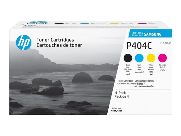 HP CLT-P404C - 4-pack - svart, gul, cyan, magenta - original - tonerpatron (SU365A) - for Samsung CLX-3302, 3303, 3304, 3307; Xpress SL-C432, C433,...