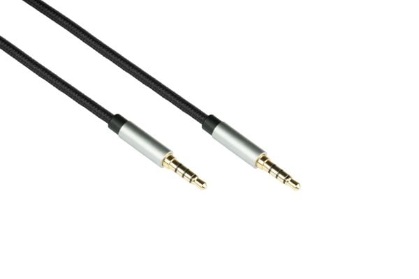 Python GC-M0227, 3.5mm, Hankjønn, 3.5mm, Hankjønn, 1 m, Sort