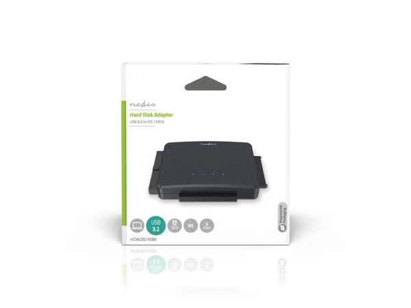 Nedis kiintolevysovitin | USB 3.2 Gen1 | 2,5 / 3,5 " IDE + SATA | verkkovirtalähde