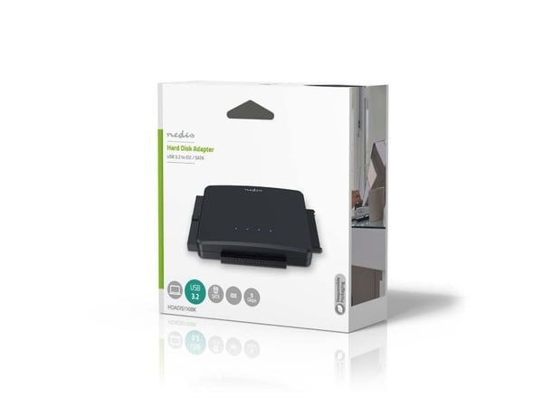 Nedis kiintolevysovitin | USB 3.2 Gen1 | 2,5 / 3,5 " IDE + SATA | verkkovirtalähde